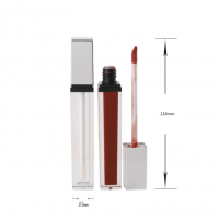 High-grade lip glaze tube square tube bright silver cover thick wall concealer bottle liquid eye shadow liquid blush package